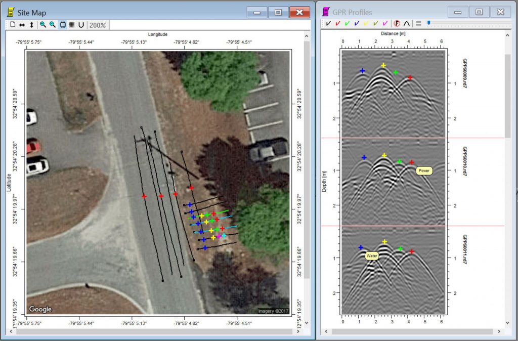 Screenshot of utility mapping software Object Mapper