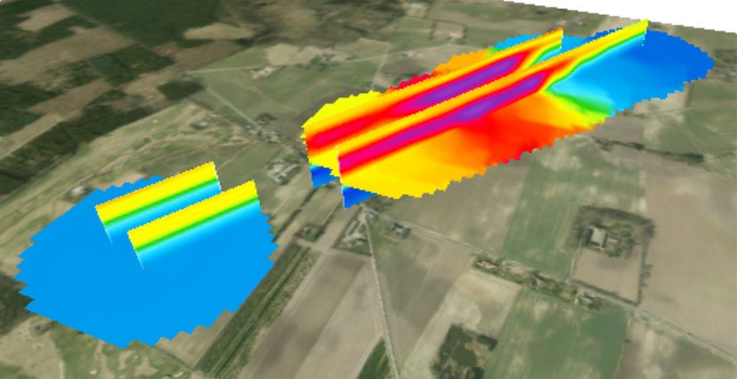 TEM resistivity depth slices 3D