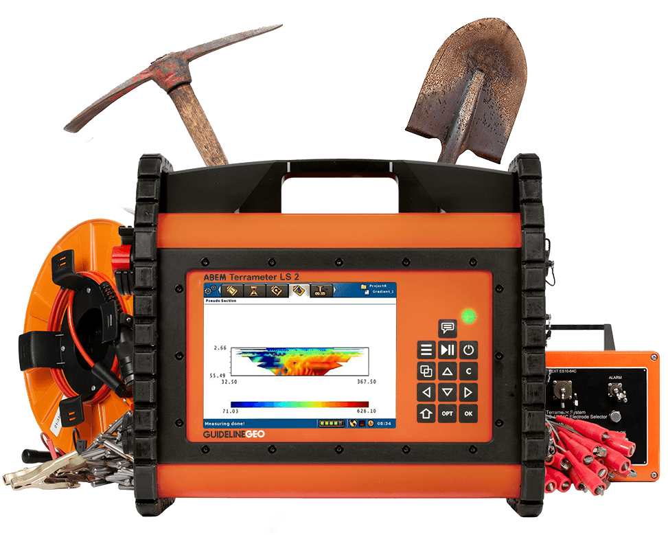 Post mining surveys with resistivity and ip system ABEM Terrameter LS 2