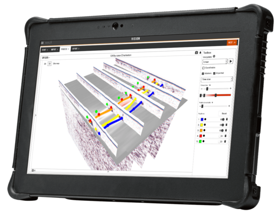 MALÅ Vision data example with pipes showing
