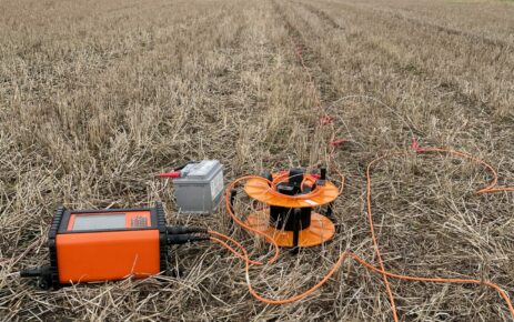 ABEM Terrameter LS2 on a field in Skåne, Sweden